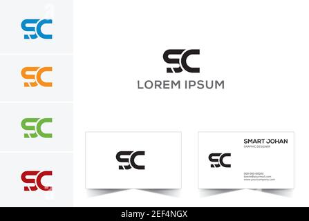 SC logo and icon Stock Vector