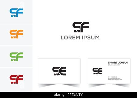 SF logo Stock Vector