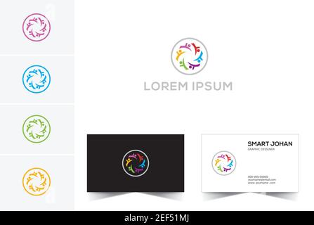 People Community Family Together Logo vector Stock Vector