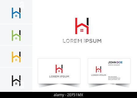 h home logo Stock Vector