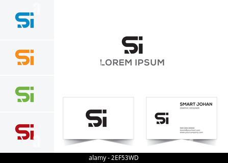 Si logo and icon Stock Vector