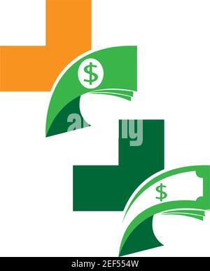 Cash logo icon design vector illustration template Stock Vector