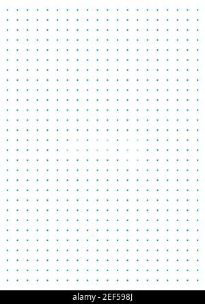 Grid paper. Dotted grid on white background. Abstract dotted transparent illustration with dots. White geometric pattern for school, copybooks Stock Vector