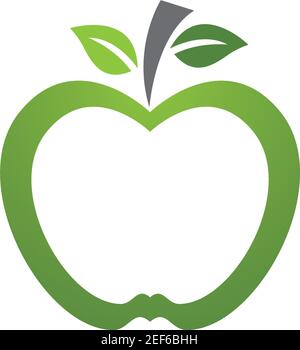Apple logo template vector icon illustration design Stock Vector