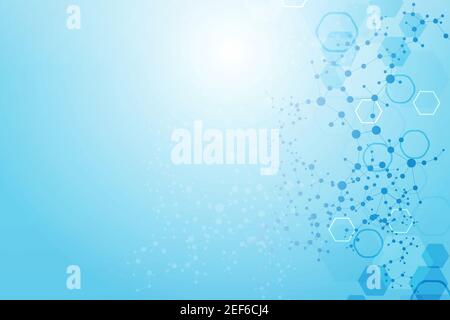 Big Data Visualization Background. Modern futuristic virtual abstract background. Science network pattern, connecting lines and dots. Global network Stock Photo