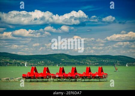 Beautiful Lake Balaton in summer Hungary Stock Photo