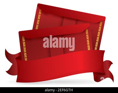 Traditional Chinese Red Envelope Template The Chinese Word Fortune The  Cloud Texture Stock Illustration - Download Image Now - iStock