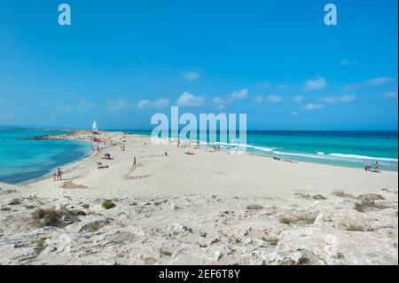 Playa de ses illetes, Formentera, Balearics, Spain Stock Photo