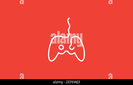 game pad lines art logo design vector icon symbol illustration Stock Vector