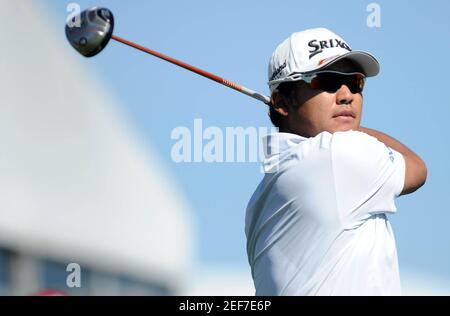 February 19, 2016; Pacific Palisades, CA, USA; Hideki Matsuyama hits from the third tee during the second round of the Northern Trust Open golf tournament at Riviera Country Club. Mandatory Credit: Gary A. Vasquez-USA TODAY Sports  / Reuters  Picture Supplied by Action Images *** Local Caption *** 2016-02-19T224840Z 972088891 NOCID RTRMADP 3 PGA-NORTHERN-TRUST-OPEN-SECOND-ROUND.JPG
