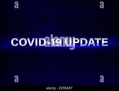 Covid-19 Update Alert Abstract Background. Breaking News Coronavirus news backdrop concept Stock Photo