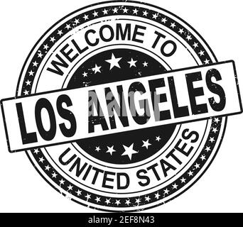 Grunge Rubber Stamp With Text Greetings From Los Angeles, Vector