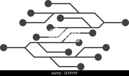 Circuit logo template vector icon illustration design Stock Vector