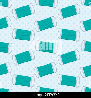 health mask seamless pattern vector illustration Stock Vector