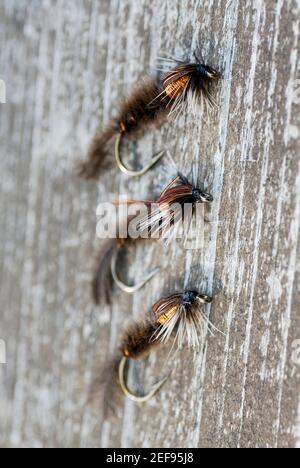 Close-up of fishing lures Stock Photo