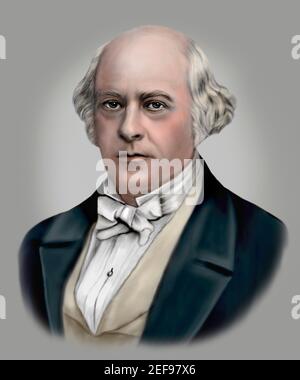 Thomas Bruce Elgin Lord Elgin Portrait Modern Illustration Stock Photo