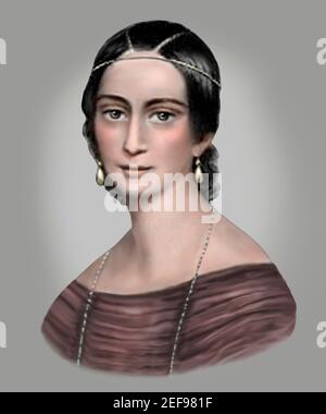 Clara Schumann 1819-1896 German Pianist Composer Stock Photo