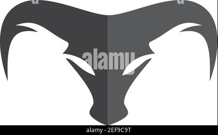 Bull logo template vector icon illustration design Stock Vector