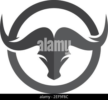 Bull logo template vector icon illustration design Stock Vector