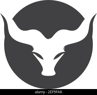 Bull logo template vector icon illustration design Stock Vector