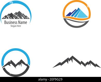 Mountain logo template vector icon illustration design Stock Vector