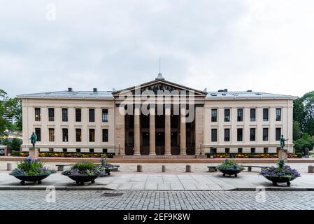 Oslo, Norway - August 10, 2019: University of Oslo building. Exterior view Stock Photo