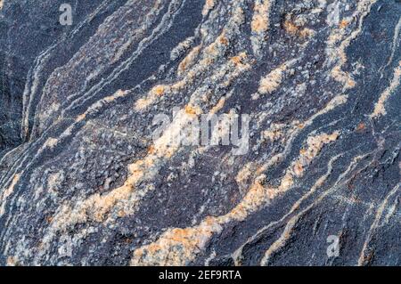 stripes and spots gray yellow background, panel texture, background fill Stock Photo
