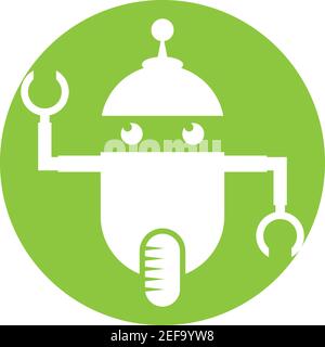 Robot logo template vector icon illustration design Stock Vector