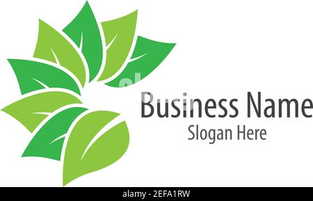 Logos of green leaf ecology nature element vector icon Stock Vector