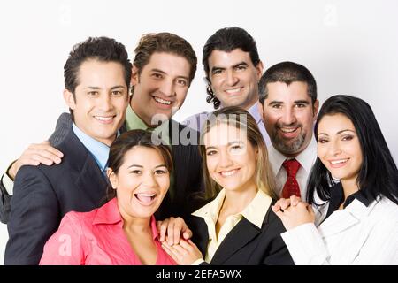 Portrait of a group of business executives smiling Stock Photo