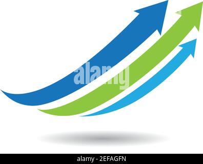 Arrow logo template vector icon illustration design Stock Vector