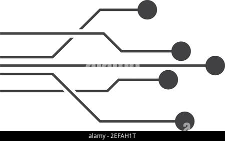Circuit logo template vector icon illustration design Stock Vector