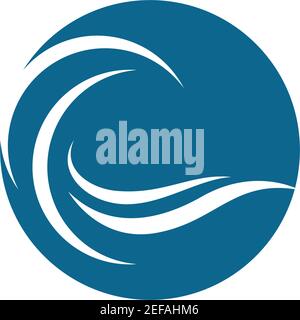 Water wave logo vector icon illustration design Stock Vector