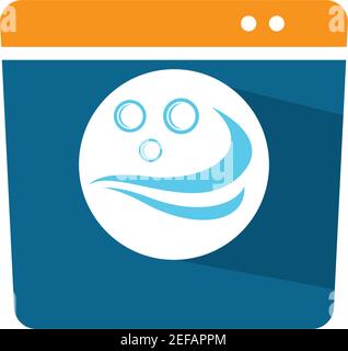 Laundry logo vector icon illustration Stock Vector