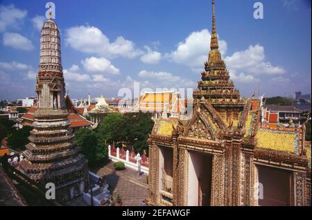 Temples in a city, Wat Arun, Bangkok, Thailand