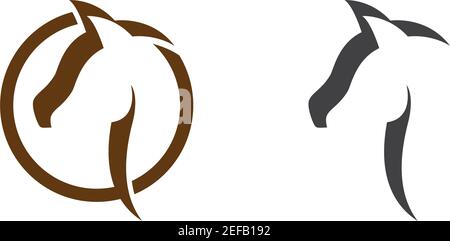 Horse Logo Template Vector icon illustration design Stock Vector
