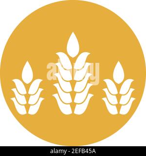Agriculture wheat logo template vector icon design Stock Vector