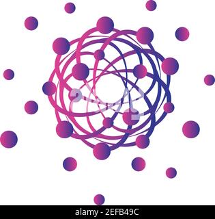 Molecule logo template vector icon illustration design Stock Vector