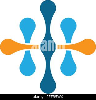 Molecule logo template vector icon illustration design Stock Vector