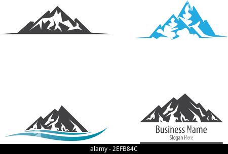 Mountain logo template vector icon illustration design Stock Vector