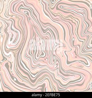 Abstract liquid marble texture in pale pastel colors Stock Vector
