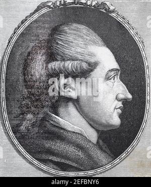 Portrait of Johann Wolfgang von Goethe. Stock Photo