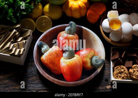 Cashew fresh originating from Para, Brazil Stock Photo