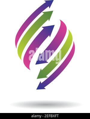 Arrow logo template vector icon illustration design Stock Vector
