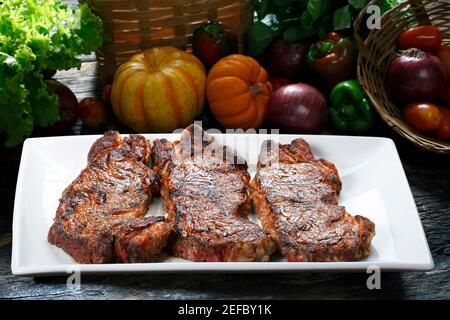 Steak chorizo, parrilla Argentina Stock Photo