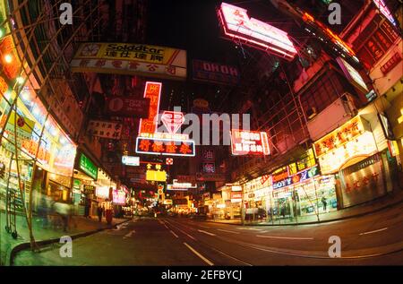 Road passing through a city, Hong Kong, China Stock Photo