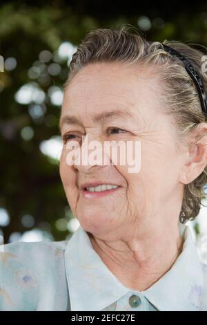 Close-up of a senior woman smiling Stock Photo