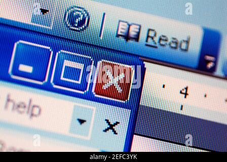 Close-up of a visual screen Stock Photo
