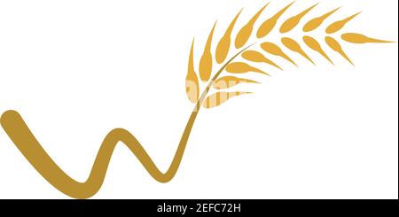 Agriculture wheat logo template vector icon design Stock Vector
