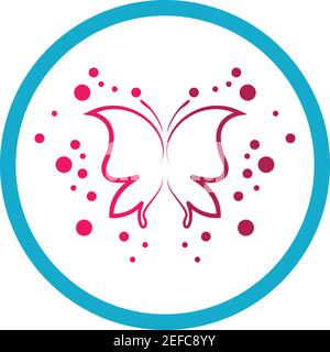 Butterfly logo template vector icon illustration design Stock Vector